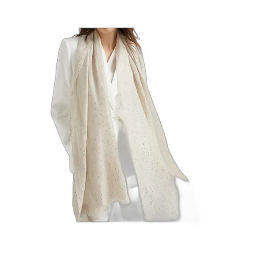 Sequin Embellished Frayed Edge Scarf