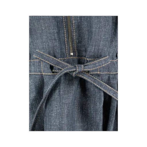 Bow-Detailed Denim Dress
