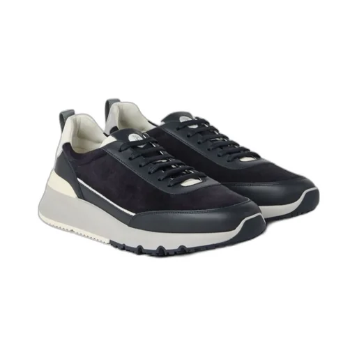 Logo Embossed Lace-Up Sneakers