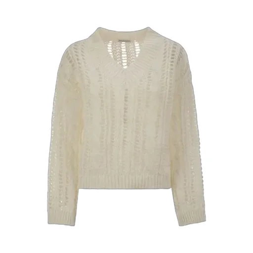 Cable-Knit Mesh Jumper