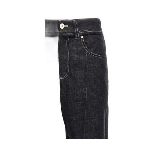 High-Waisted Turn-Up Brim Jeans