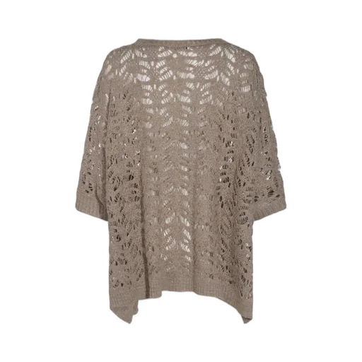 Openwork Knitted Crewneck Jumper