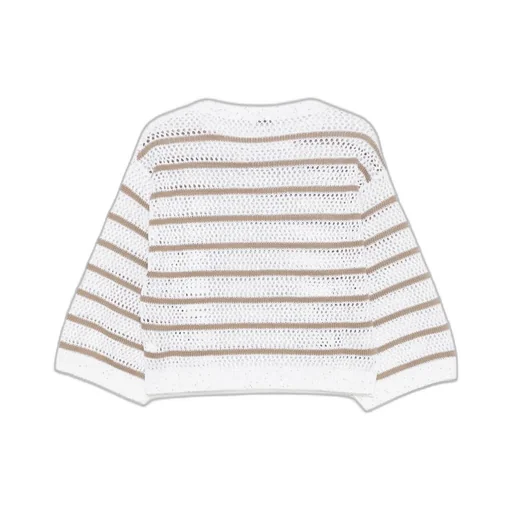 Dazzling Striped Net Jumper