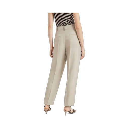 Straight-Leg Pleated Pants