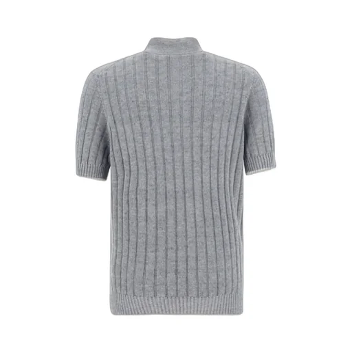Short-Sleeved Knitted Polo Shirt