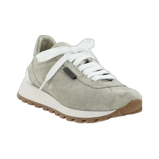 Round-Toe Lace-Up Trainers