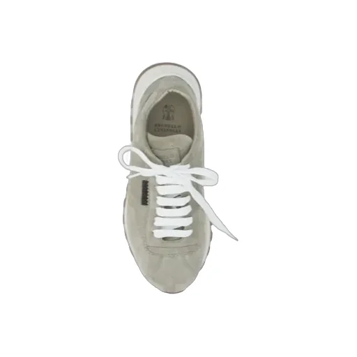 Round-Toe Lace-Up Trainers