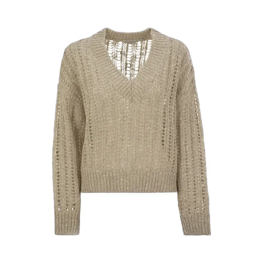 V-Neck Drop Shoulder Jumper