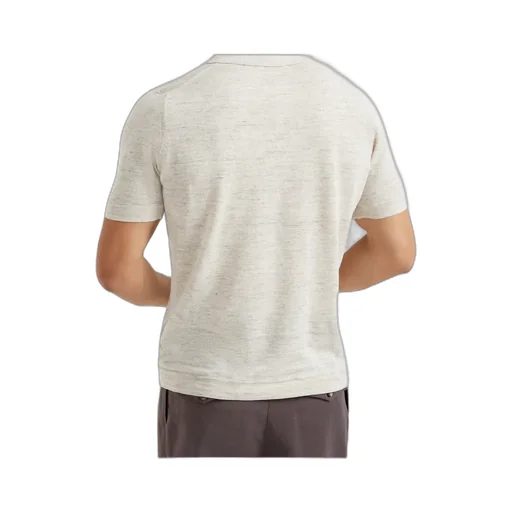 Short Sleeved Ribbed-Knit Polo Shirt