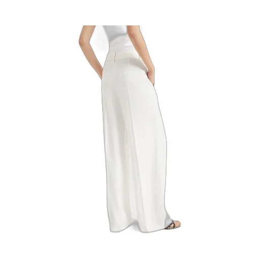 Fluid Twill Loose Pleated Trousers