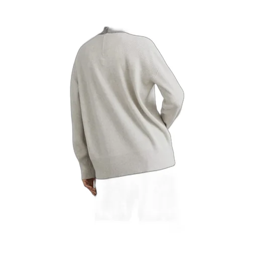 Mock Neck Long Sleeved Knitted Jumper