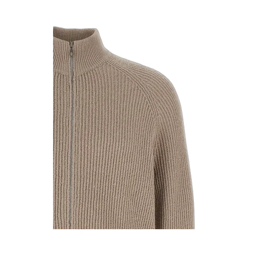 Zip-Up Knitted Cardigan