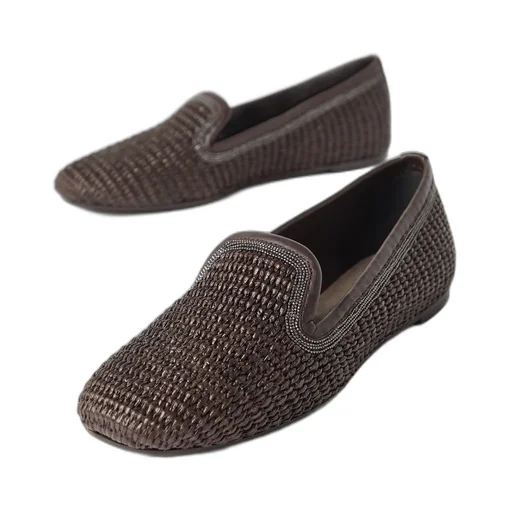 Interwoven-Design Slippers