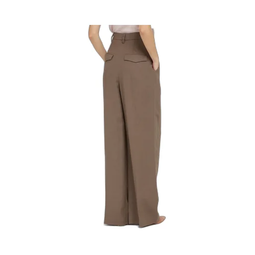 Pleat Detailed Wide-Leg Trousers