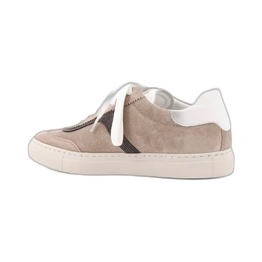 Bead-Embellished Lace-Up Sneakers