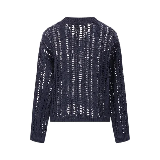 Cable-Knit Mesh Jumper