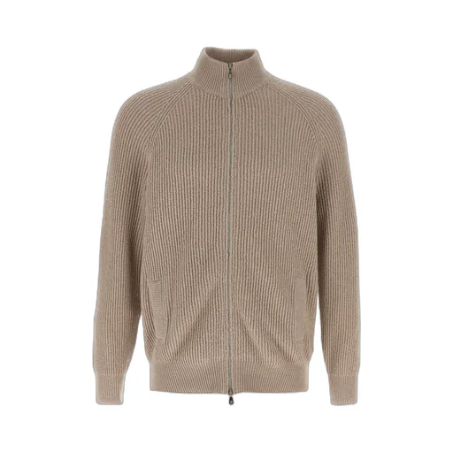 Zip-Up Knitted Cardigan