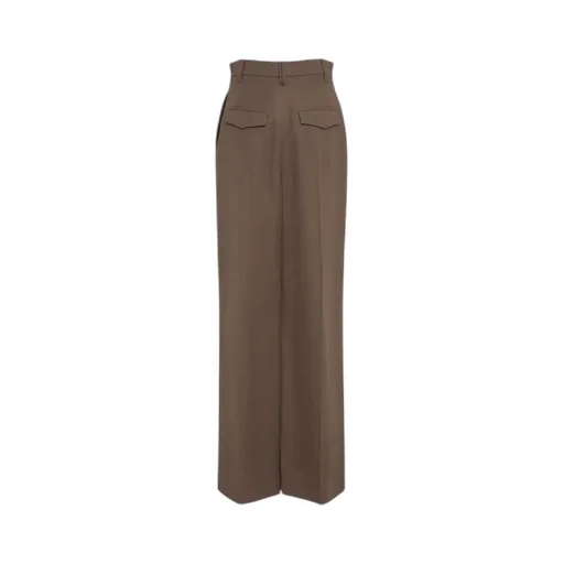 Pleat Detailed Wide-Leg Trousers