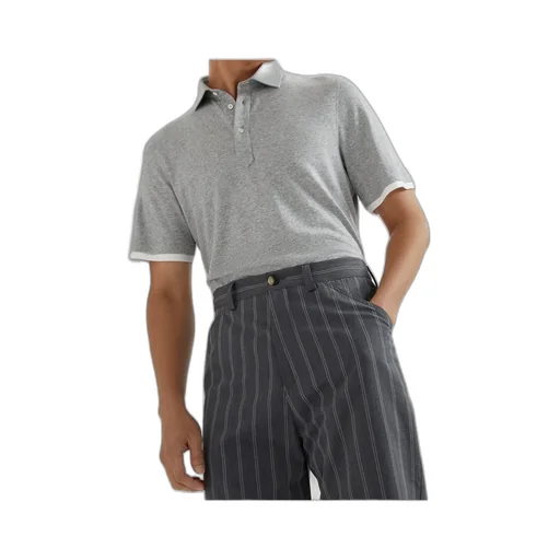 Layered Button-Up Polo Shirt