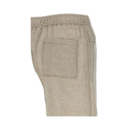 Elasticated Waistband Wide-Leg Trousers