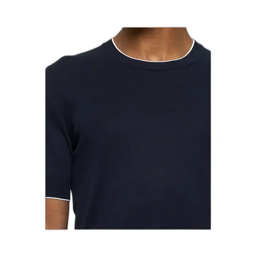 Short Sleeved Ribbed Sweater