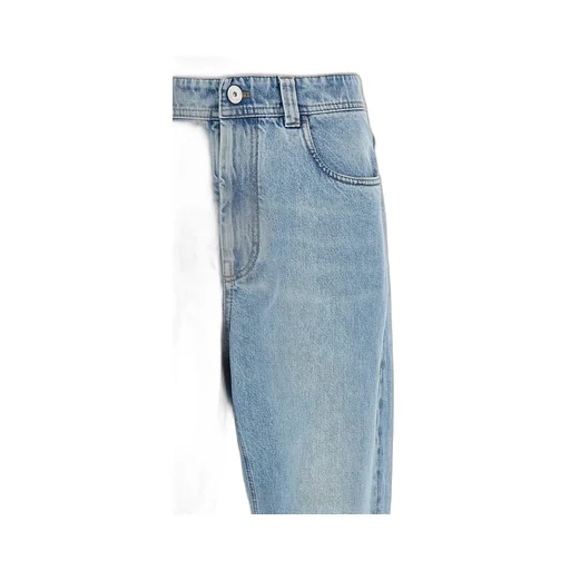 Monili Embellished Baggy Tapered Jeans