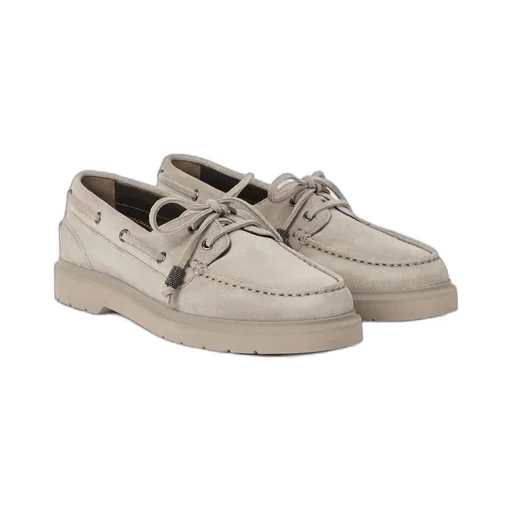 Monili-Chain Slip-On Boat Shoes