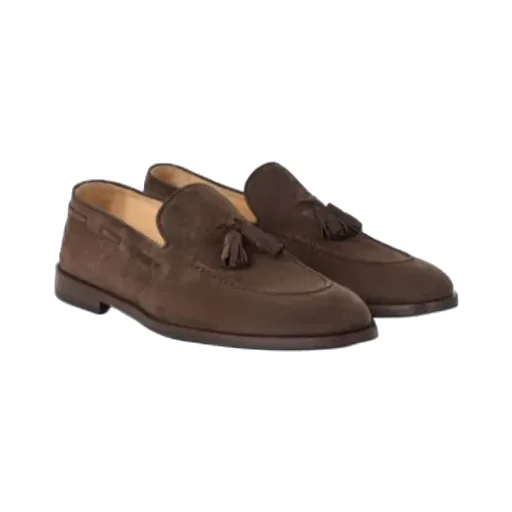 Slip-On Almond-Toe Tassel Loafers