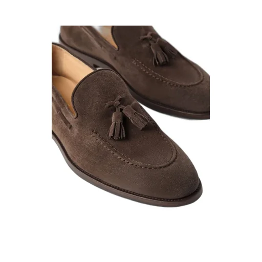 Slip-On Almond-Toe Tassel Loafers