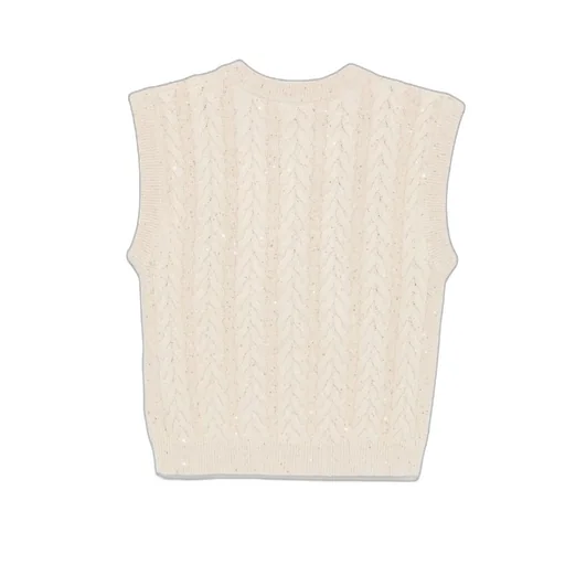 Dazzling Double Cable Knitted Vest