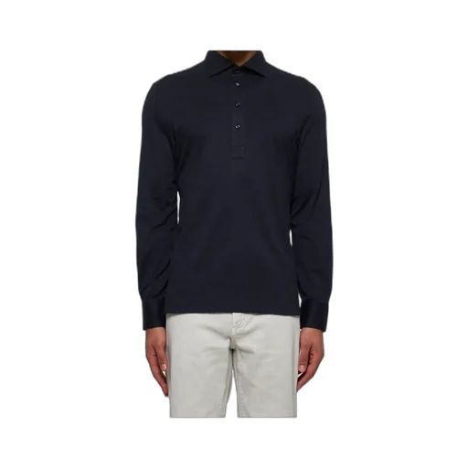 Long Sleeved Buttoned Polo Shirt