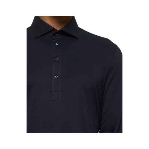 Long Sleeved Buttoned Polo Shirt