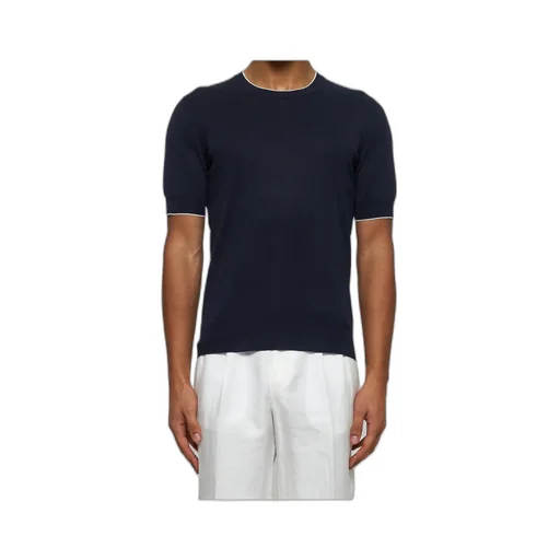 Short Sleeved Ribbed Sweater
