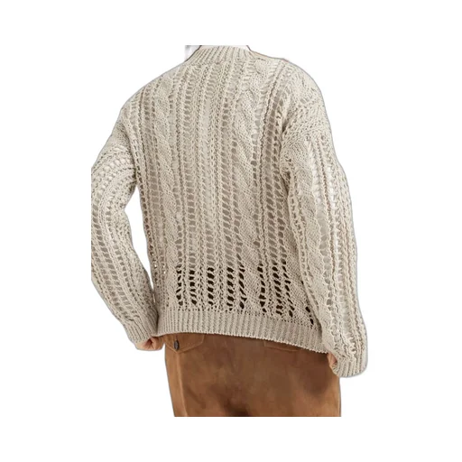 Cable-Knit Mesh Jumper