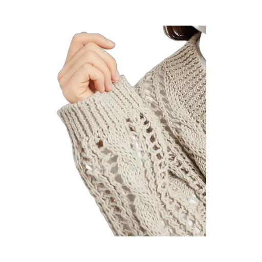 Cable-Knit Mesh Jumper
