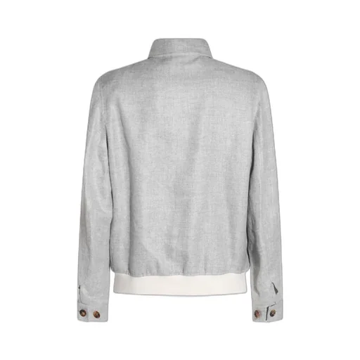 Long-Sleeved Button-Up Jacket