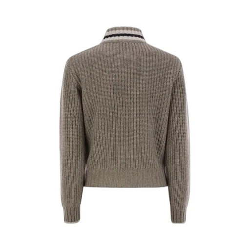 Zip-Up Ribbed-Knit Cardigan