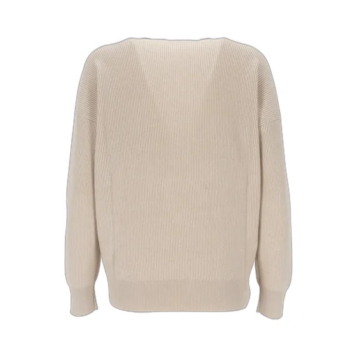 English-Rib V-Neck Jumper