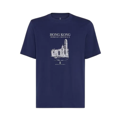 Hong Kong Graphic Printed Crewneck T-Shirt