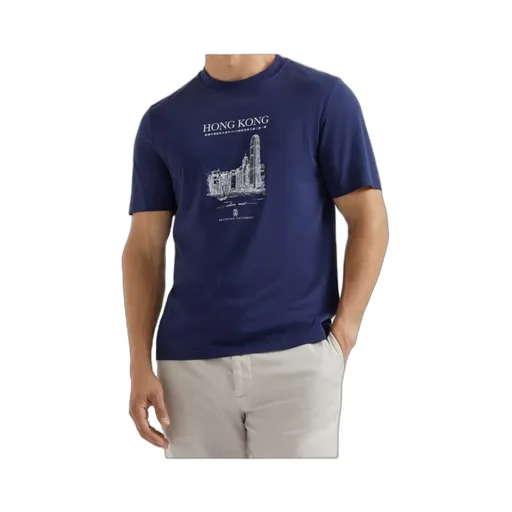 Hong Kong Graphic Printed Crewneck T-Shirt