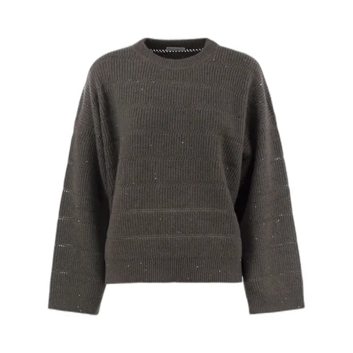 Sequin-Embellished Knit Sweater