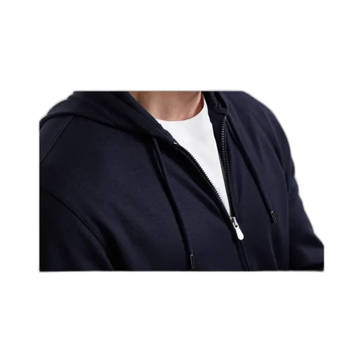 French Terry Zipped Hooded Sweatshirt