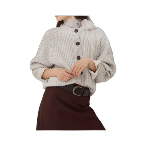 Ribbed Button-Up Cardigan