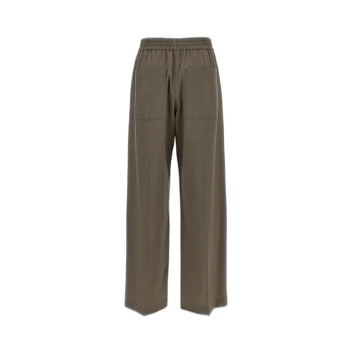 Elastic Waist Straight-Leg Pants