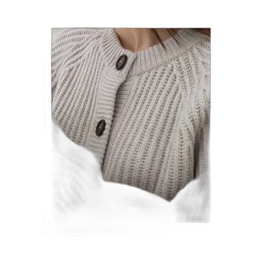 Ribbed Button-Up Cardigan