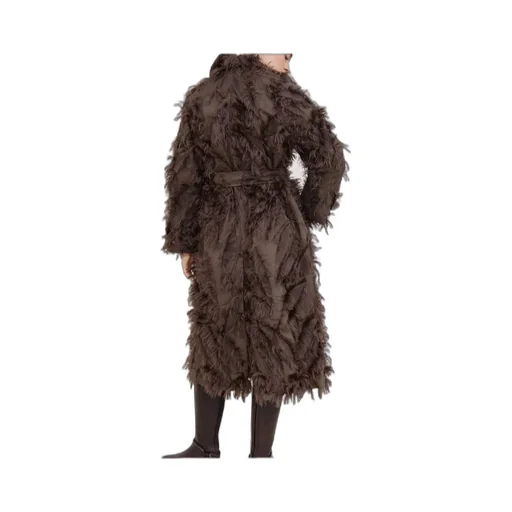 Lapel Long Sleeve Coat