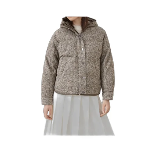 Long-Sleeved Hooded Cotton Coat