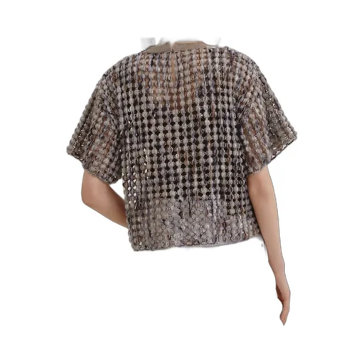 Textured Short-Sleeve Top