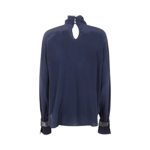 Turtleneck Long-Sleeve Blouse