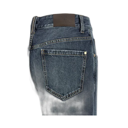 Monile Detailed Straight-Leg Jeans